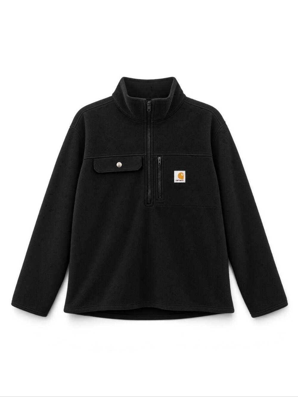 Carhartt Mens Black Fleece Jacket Half Zip Size 2xl